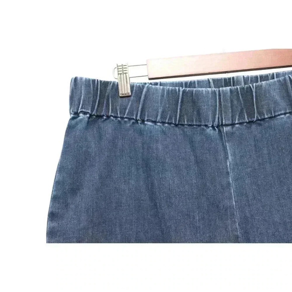 Soft Surroundings Pull On Jeans Size 1X High Rise Elastic Waist Stretch Comfort - Picture 5 of 13